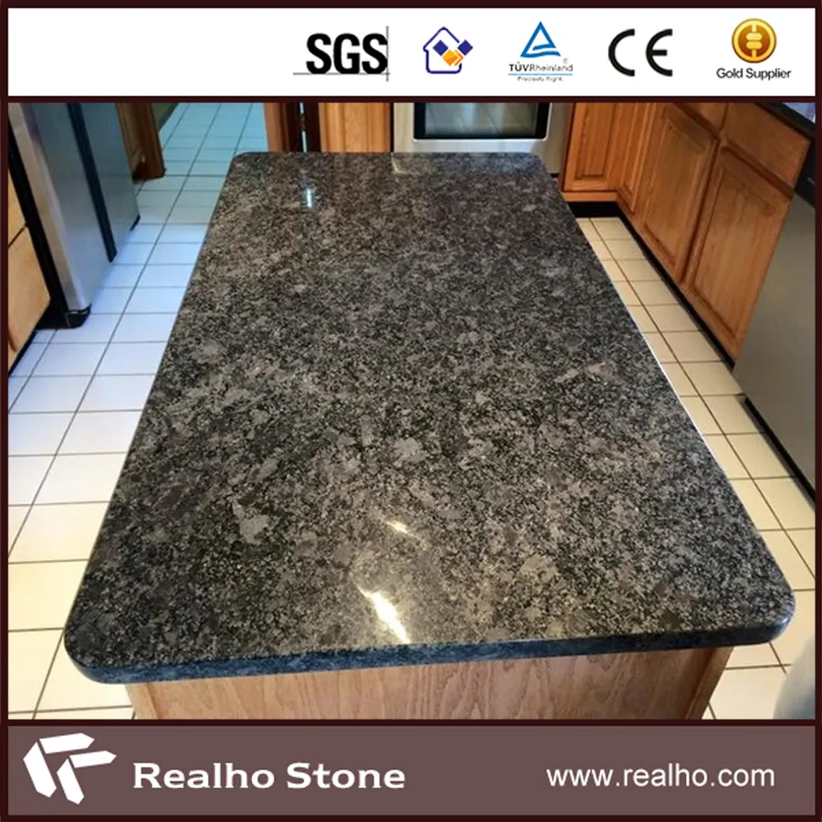 หินแกรนิตสีเทาเหล็กหินแกรนิตสีเทาสำหรับห้องครัวและห้องน้ำ