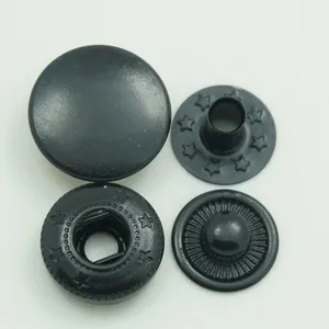 VT-5 15mm 486# metal snap button with black plating color