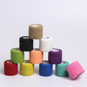 Vendita calda 5cm multicolore auto-elastico bendaggio Non tessuto flessibile Stretch dita polso cavigliera veterinaria di emergenza Top sportivo