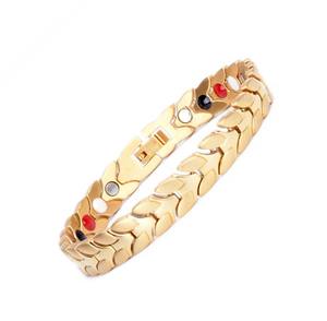 Commercio all'ingrosso 18K bracciale in acciaio inox oro per gli uomini di moda salute annotazione per anniversario - Product Image 1