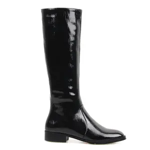 WETKISS Chengdu Schuhe Fabrik Günstige Flache Knie Hohe Stiefel Hand gefertigte Leder Reitstiefel Damen Kniehohe Stiefel Damenschuhe