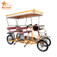 Bicicleta Surrey para 4 Personas, Cuatriciclo en Venta, Pedal Pub, Bicicleta Surrey de Propulsión Humana