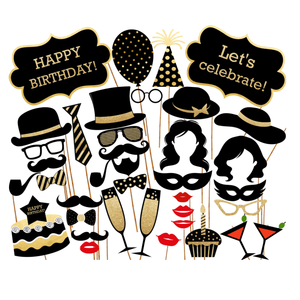 Black Gold Color <strong>50th</strong> <strong>Birthday</strong> Party <strong>Decoration</strong> With <strong>Birthday</strong> Party Prop - Product Image 5