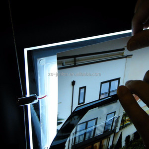 Doppio Lato Box di Cristallo di Luce Immobili Agenzia Hanging LED Luce Tasche di Visualizzazione della Finestra - Product Image 1