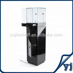 Vetrina da Museo <span class=keywords><strong>Nera</strong></span> da 16 Pollici con Piedistallo, Espositore per Gioielli con Base a Mobiletto - Product Image 2