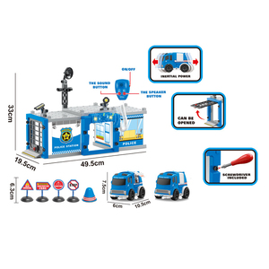 Garage de poste de police à <span class=keywords><strong>faire</strong></span> soi-même-Construisez et construisez votre propre ensemble de jeu-Jouet amusant pour les enfants et les enfants - Product Image 2