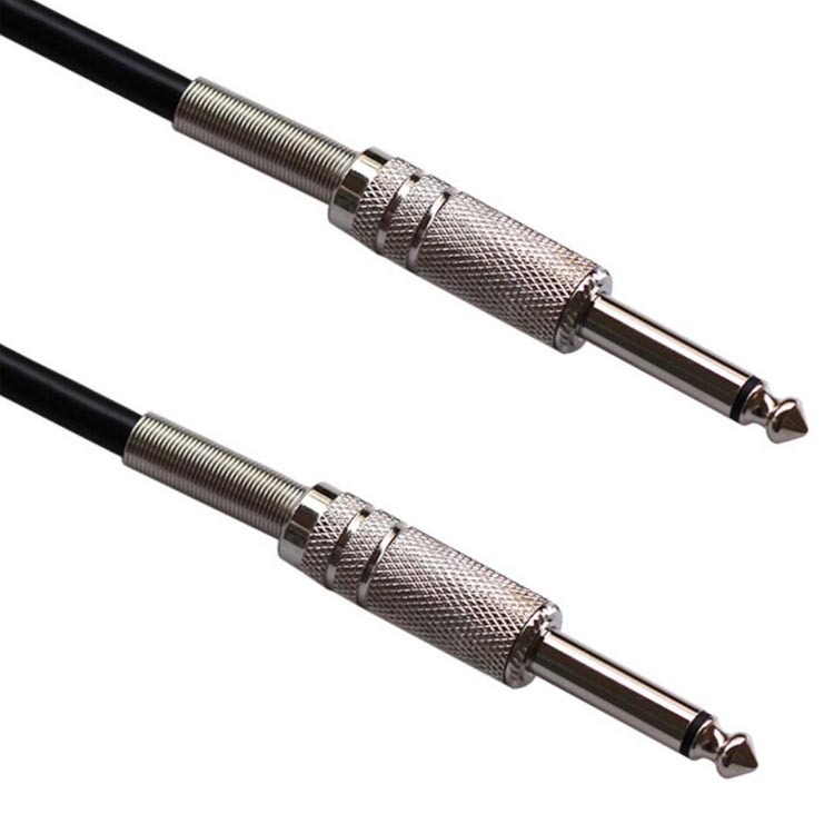 PC Arena Câble Guitare 6,35 Mm Mono 20 Mètres - Droit/Droit, Blindé, Qualité Pro Pour Amp & Effets