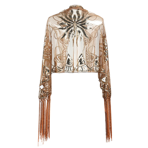 Châle en paillettes et perles 1920, écharpe de soirée, de mariage, gatsby, nouvelle collection