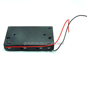 6 x AA Größe Zelle (<span class=keywords><strong>UM</strong></span>-3 * 6) Schwarz Kunststoff Batteriehalter Box 9 V Fall Mit Draht blei - Product Image 3