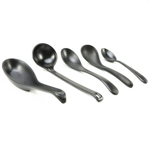 Wholesale Black Kitchen <strong>Spoon</strong> Restaurant Melamine Dinner Noodle <strong>Ramen</strong> Plastic <strong>Spoon</strong> - Product Image 4