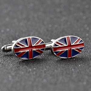 Cadeau de mariage à la mode pour hommes Nouveau <span class=keywords><strong>drapeau</strong></span> britannique Logo Boutons Chemise française Boutons de manchette - Product Image 2