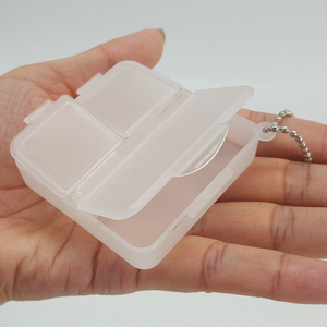 Piluliers plastique à 3 compartiments pour petits objets, boîtier de stockage pour pilules rappel blanc clair - Product Image 6