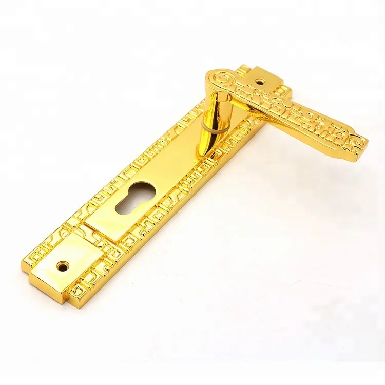 luxury home furniture trim mortise lock handle antique long plate door Lever Handle on Plate