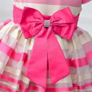 Nueva European style bow pink stripe last match dress children - Product Image 6