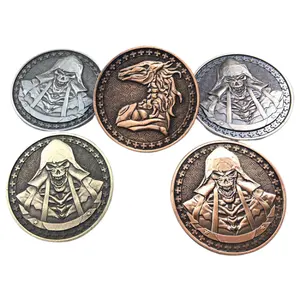 Bulk Custom Stamping Metal Gold Silver Copper Coins Game Token