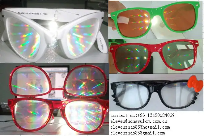 plastic fireworks glasses with 13500 lines per inch strong effect