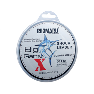 Big Game X Mono สายตกปลาทะเล,สายตกปลาแบบเส้นเดี่ยว50ม. Shock Leader 150LB 200LB สำหรับหน่วยความจำปลาทูน่า