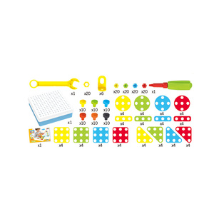 234 buah blok bor sekrup dirakit 3D mosaik mainan pendidikan Puzzle Anak - Product Image 2