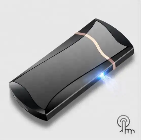 F7 dokunmatik elektronik akıllı parmak izi sensörü şarj rüzgara karşı USB sigara çakmağı