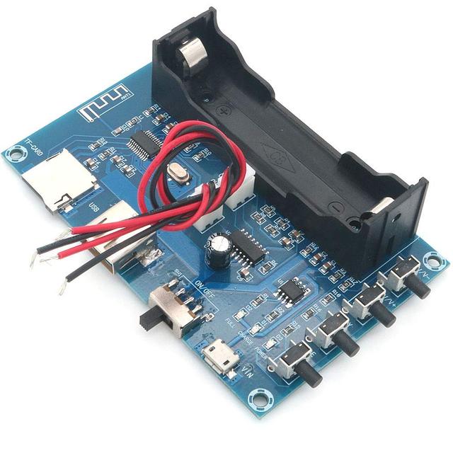Lithium Battery Bluetooth Digital Power amplifiers Board 5W+5W Support Android DIY Small Speaker Rechargeable