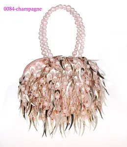 0048 şampanya yeni tasarım pul veinci kadın akşam poşetin güzel parti çantası