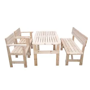 Garden Wooden Patio Picnic Beer Table Set