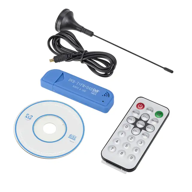 USB 2.0 Kỹ Thuật Số DVB-T SDR + DAB + FM HDTV TV Tuner Receiver Stick RTL2832U + R820T2