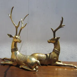 Sculptures de cerf en bronze antique, pendantes, 10 pièces, meilleure vente