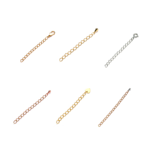 Gota de lágrima extensor de cadena con broche de langosta chapados en oro - Product Image 4
