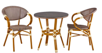 Table et chaises de café modernes portables en métal pour la maison, salon, meubles