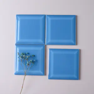 Azulejo de pared y suelo de cerámica, color azul cielo, 4x4 pulgadas, 10x10cm, tamaño estándar
