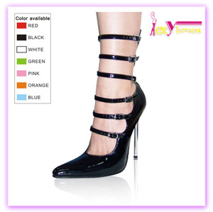 Estilo Europeo China del precio bajo mujeres los zapatos <span class=keywords><strong>de</strong></span> correa <span class=keywords><strong>de</strong></span> hebilla <span class=keywords><strong>de</strong></span> cinturón negro sexy zapatos <span class=keywords><strong>de</strong></span> tacones <span class=keywords><strong>altos</strong></span> - Product Image 1