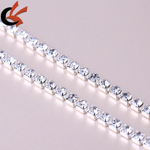 Top Grade Clear Crystal Strass Close <strong>Rhinestone</strong> <strong>Cup</strong> <strong>Chain</strong>