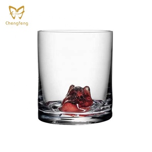 Taza de cristal Highball con diseño de cachorro de animales personalizado de 450mL, regalos de cristal personalizados novedosos y bonitos para amigos y amantes - Product Image 3
