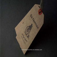 Étiquettes de vêtements en papier kraft écologique, étiquettes de vêtements en papier brun personnalisées, étiquettes rondes pour cadeaux, étiquettes suspendues imprimables avec logo