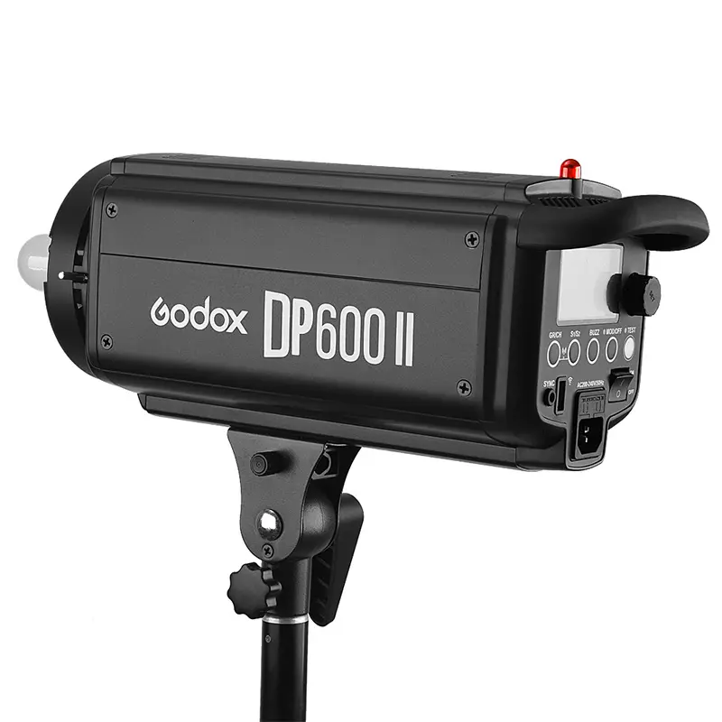 पेशेवर गोडॉक्स DP600II 600W स्टूडियो फ्लैश लाइट डिजिटल कैमरा फोटोग्राफी उपकरण 150W पावर एलईडी एडजस्टेबल फोन लैंप का उपयोग