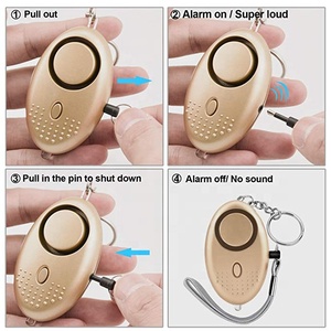 Commercio all'ingrosso di sicurezza personale allarme di autodifesa portachiavi in lega accessori <span class=keywords><strong>protezione</strong></span> autodifesa con luce a LED forte per le donne - Product Image 4
