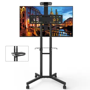 Mobile TV Cart with Adjustable shelf for 32" to 60"
