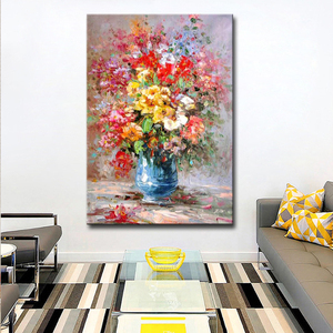 Décoration murale, peinture à l'huile sur toile, <span class=keywords><strong>couteau</strong></span> à palette, <span class=keywords><strong>fleurs</strong></span>, impressionnisme, peinture moderne peinte à la main - Product Image 3