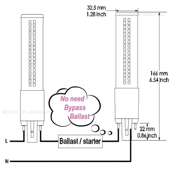 جديد 6W G23 LED مصباح PL ضوء الصابورة متوافق مع 2 دبوس g23 بقيادة مصباح جنبا إلى جنب استخدام 2 قطعة مباشرة استبدال التقليدية 13w CFL G23
