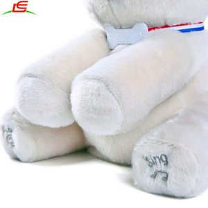 Suave lindo perro de peluche hablar cantar pequeño animal de peluche cachorro para Kid chica chico bebé adolescente niño blanco - Product Image 5