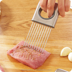 Porte-<span class=keywords><strong>oignon</strong></span> facile Trancheuse Outils de légumes Coupe-tomates Gadgets de cuisine en acier inoxydable mtl - Product Image 5