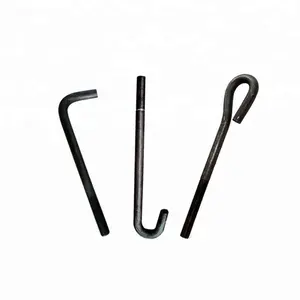 Good price j type anchor bolts Overhead Power Line Accessories Galvanized L / J Type Foundation Anchor Bolts/anchor bolts m12