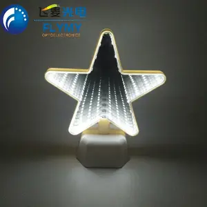 LED 무한대 거울 별 갱도 착시 빛 3D 효력 백색