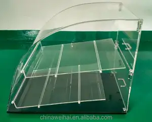 Şeffaf plastik cam Gıda Vitrin