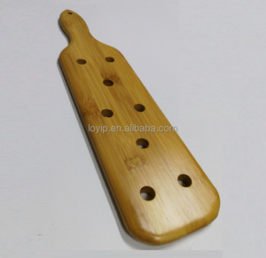 Jouet sexuel SM Bondage, pagaie en bambou pour fessées avec trous d'aération, pagaie pour adultes en bambou pour flirter, esclave, avec finition lisse - Product Image 6