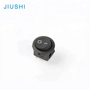 Kelly-Mini interruptor basculante redondo, interruptor de encendido y apagado de 15mm, 2 engranajes, 2 pines, color negro, hecho en la provincia de Zhejiang