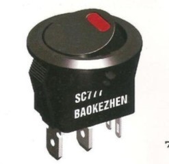 BAOKEZHEN SC777 3 Vị Trí Cực Đơn Bật Tắt Trên Công Tắc Rocker Tròn Được Chiếu Sáng - Product Image 3