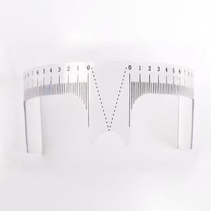 Haute qualité pliable pour maquillage Permanent en plastique 3D sourcil Microblading pochoir Transparent sourcil outil de cartographie règle des sourcils