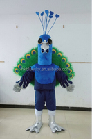 Bswm172 en gros vert paon costume de mascotte costume de paon à vendre